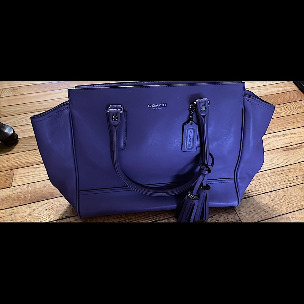 Purple!! Leather Coach bag